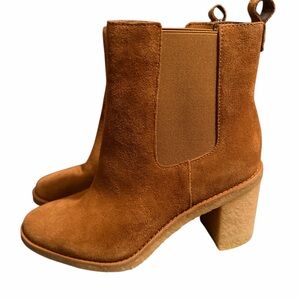 Ralph Lauren Tan Suede Ankle Booties